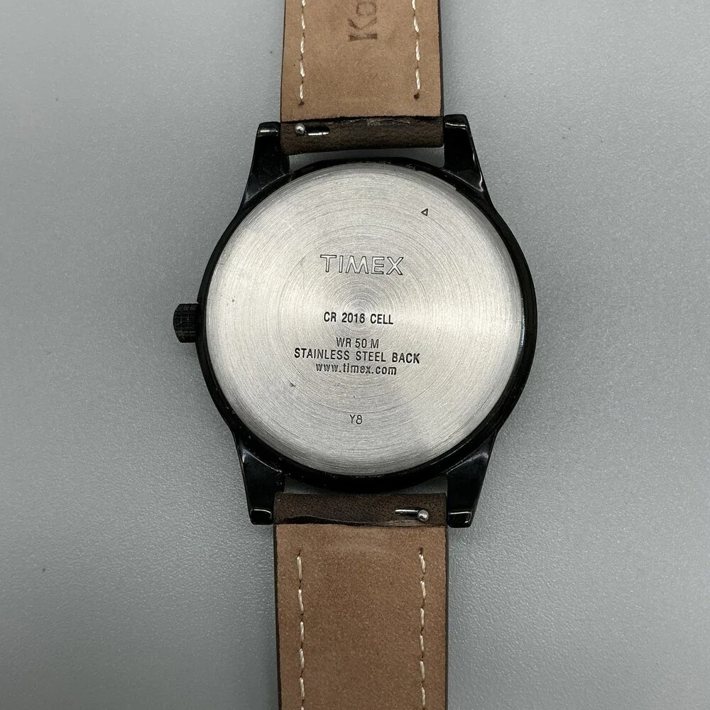 Timex Fairlawn Avenue Indiglo Mens Watch 42mm Black Dial Date New Battery